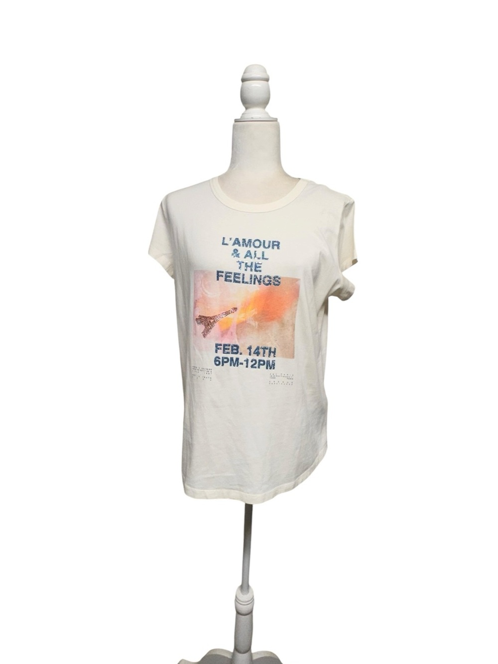 Zadig and Voltaire Woop Photoprint  Charms Large BNWOT tee festival grunge